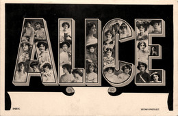 ALICE Alice * Carte Photo * Prénom Name * Art Nouveau Jugenstil - Nomi