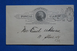 AS2 ETATS UNIS  BELLE CARTE 1892 NEW YORK    + +AFFRANCH. PLAISANT - - Cartas & Documentos