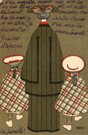 Art Déco Art Nouveau Jugendstil * CPA Illustrateur MATE Maté * Femmes Et Ses 2 Enfants * Mode - Sonstige & Ohne Zuordnung