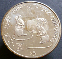 Liberia - 5 Dollari 2000 - Millenium - Anni Del Topo - KM# 351 - Liberia