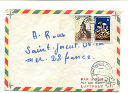 Delcampe - CONGO Brazzaville Poto Poto - Affranchissement Sur Lettre Par Avion - Eglise / Champignon - Andere & Zonder Classificatie