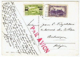 Republique Libanaise - Poste Aérienne - Par Avion - Cpa  Cairo Vers Anvers - Storia Postale