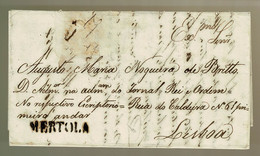 Portugal, 1859, Mertola-Lisboa - ...-1853 Vorphilatelie