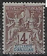 ANJOUAN N°3 N* - Unused Stamps
