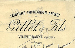 TEINTURE IMPRESSION APPRET GILLET & FILS VILLEURBANNE RHONE 1914 => Vairet Baudot Briquetterie Ciry Le Noble Saone & L - 1900 – 1949