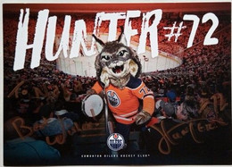 Hunter # 72 The Canadian Lynx ( Mascot Of Edmonton Oilers Hockey Team ) - Autógrafos