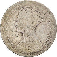 Monnaie, Grande-Bretagne, Victoria, Florin, Two Shillings, 1875, B+, Argent - J. 1 Florin / 2 Shillings