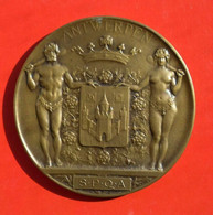 Medaille Brons 52e Bestendig Festival 1950 Antwerpen / Diameter 70 Mm / 110 Gram - Autres & Non Classés