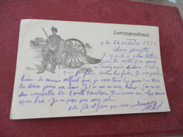 CPFM Carte Franchise Militaire Guerre 1914 Canon Illustrée Par Beuzon - Cartas & Documentos