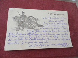 CPFM Carte Franchise Militaire Guerre 1914 Canon Illustrée Par Beuzon - Brieven En Documenten