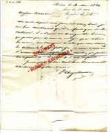 LETTRE FAMILIALE 1824 P. CHEGUILLAUME à BUREAU DE LA GAUDINIERE PARIS VOIR DESCRIPT. SCANS V.GENEALOGIE - Other & Unclassified