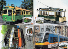 BULGARIA 2014  SET 4 Mc MAXICARD TRAM TRAMWAY - Tramways