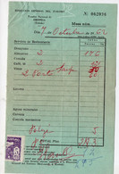 Oropesa  (Espagne)  Facture PARADOR NACIONAL   1962  Avec Timbre Fiscal (PPP34937) - Spagna