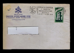 Gc6429 ITALY Slogan Pmk "European Community Meccanization Postal" 1956 Mailed Roma To Milano - Código Postal