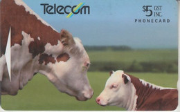 NEW ZEALAND - PHONE CARD -  ***  VACHE & VEAU *** - Cows