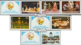 Usbekistan 393-395 Viererstreifen. 396-397 Dreierstreifen, 398 Zf (kompl.Ausg. Postfrisch 2001 Kultur Und Bildung - Ouzbékistan