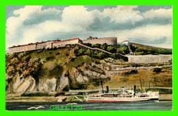 QUÉBEC CITY - THE CITADEL -  ANIMATED WITH SHIP - OIL PAINTING SERIES - NOVELTY MFG & ART CO LTD - - Québec - La Citadelle