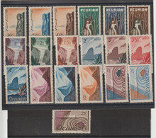 Réunion 1947 Série Courante 262-80 19 Val ** MNH - Neufs
