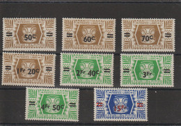 Wallis Et Futuna 1945 Série De Londres Surchargée 148-155 8 Val * Charnière MH - Neufs