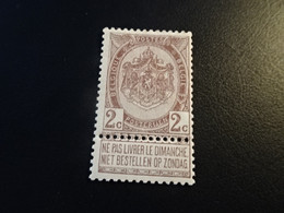 BE63 -  Stamp MNh - Belgium - 1893-1900 - NO. 55 - Koning Leopold - Fijne Baard - 2c  Brown - 1893-1800 Fijne Baard