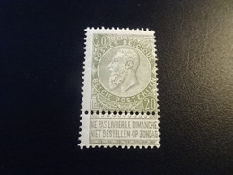 BE67 -  Stamp Mint Larged   Hinged - Belgium - 1893-1900 - NO. 59 - Koning Leopold - Fijne Baard - 20C Reseda Green - 1893-1900 Fine Barbe