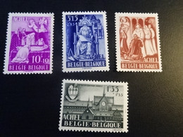 BE225 -  Set  Mint Hinged Brown Stamp Has Aplie On Cotner  Belgium 1948-  No. 773-776 - Abdij Van Achel - Ungebraucht