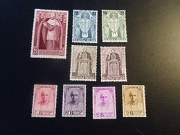 BE131 -  Set Mint Hinged - Stamp 75c No Gum  Belgium - 1932 - No.342-350 - Kardinaal Desire Joseph Mercier - Nuovi