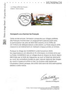 France, Notice Premier Jour FDC, Hunspach Village Préféré Des Français 2020, Oblitération 01/07/21 En Forme De Bretzel ! - 2020-…