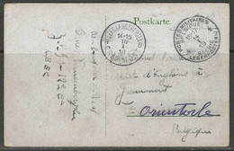 Deutschland -  Aachen. Rathaus - BLP/PMB 4 Afg./obl. 14/01/1919 >> Afg./pbl. Geeraardsbergen B 16/01/1919 - Military Post