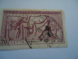 GREECE  USED   STAMPS OLYMPIC GAMES 1906 20 L  SYROS - Used Stamps