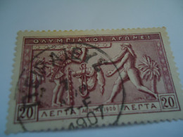 GREECE  USED   STAMPS OLYMPIC GAMES 1906 20 L PEIRAIAS - Gebraucht