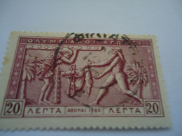 GREECE  USED   STAMPS OLYMPIC GAMES 1906 20L PHILIATRA - Used Stamps