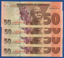 ZIMBABWE - P.105 – 1 X 50 DOLLARS 2020 (2021) UNC, Serie AC8976*** - Zimbabwe