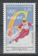 Andorre Française - Tp De 1998 - Jeux Olympiques D'hiver De Nagano - MI N° 519 MNH ** - Invierno 1998: Nagano