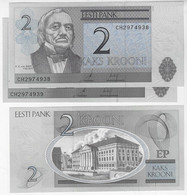 Estonia 3 Banknote 2 Krooni 2006 Pick-85a All UNC - Estonie