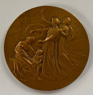 Médaille Bronze. Centenaire De La Compagnie Belge D'assurances Générales Sur La Vie 1824-1924. G. Devreese - Unternehmen