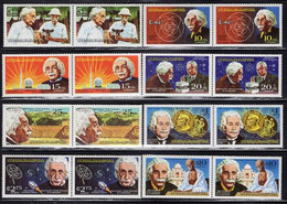 NICARAGUA(1980) Einstein. Set Of 8 As Pairs. Unissued Stamps. - Nicaragua