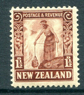 New Zealand 1935-36 Pictorials - Single Wmk. - 1½d Maori Woman - P.13½ X 14 - HM (SG 558a) - Ungebraucht