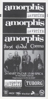 AMORPHİS 2002 CONCERT TICKET ISTANBUL TURKEY ROCK POV - Tickets De Concerts
