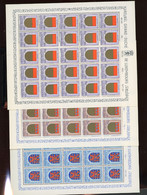 1959  Yv.570-575 **  Yv.  BLASONS WILTZ.  Cote 312,- Euros.  Postfrich. UNE FOIS Pliées - Full Sheets