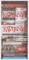 KATATONIA 2001 CONCERT TICKET ISTANBUL TURKEY ROCK POV - Concerttickets