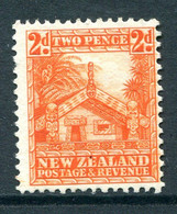 New Zealand 1935-36 Pictorials - Single Wmk. - 2d Maori House - P.14 X 13½ HM (SG 559) - Unused Stamps