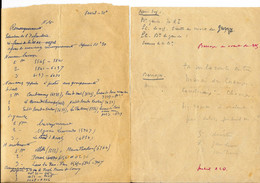 VIEUX PAPIERS -  2 Notes Manuscrites D'un Poilu Guerre 14/18 - Intinaires-renseignements Situation De L'infanterie - 1914-18