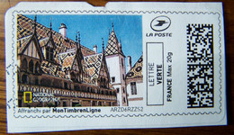France - Mon Timbre En Ligne - Sur Fragment -  National Géographic - Hospices De Beaune - Personalized Stamps (MonTimbraMoi)