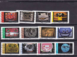 Adhésif Oblitéré De 2017. Masques Yvert 1398-1409 - Adhesive Stamps