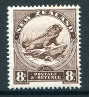 New Zealand 1935-36 Pictorials - Single Wmk. - 8d Tuatara Lizard - P.14 X 13½ HM (SG 565) - Nuovi