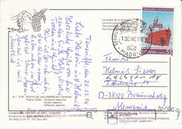 Spain 1995 Antarctic Treaty Stamp On Postcard Tenerife  Used 13 Ene 95  (57528C) - Antarktisvertrag