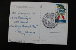 CP POZNAN CACHET PHILATELIQUE 04/08/1968 EXPO PHILA INTER SUR Y&T NO PL 1678 Mi PL 1828 TB - Sammlungen