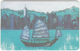 GERMANY A-Serie A-352 - 31 09.94 - Painting, Skyline Of Hongkong - Used - A + AD-Series : D. Telekom AG Advertisement