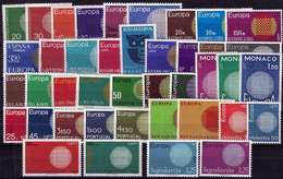 1970 - Europa CEPT - Année Complète - 19 Pays, 41 Valeurs  ** - Años Completos